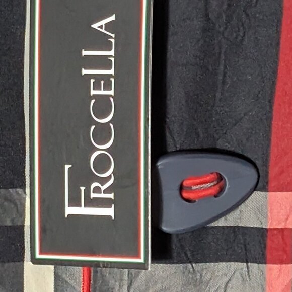 FROCCELLA Netherland NWT coat trench windbreaker Sz LARGE CHECKED HOOD OLD MONEY - Picture 11 of 14